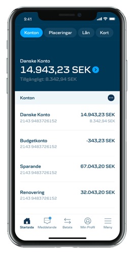 danske bank bankkonto på mobil